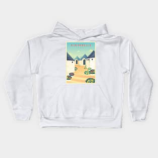 Alberobello, Italy - Vintage Travel Poster Kids Hoodie